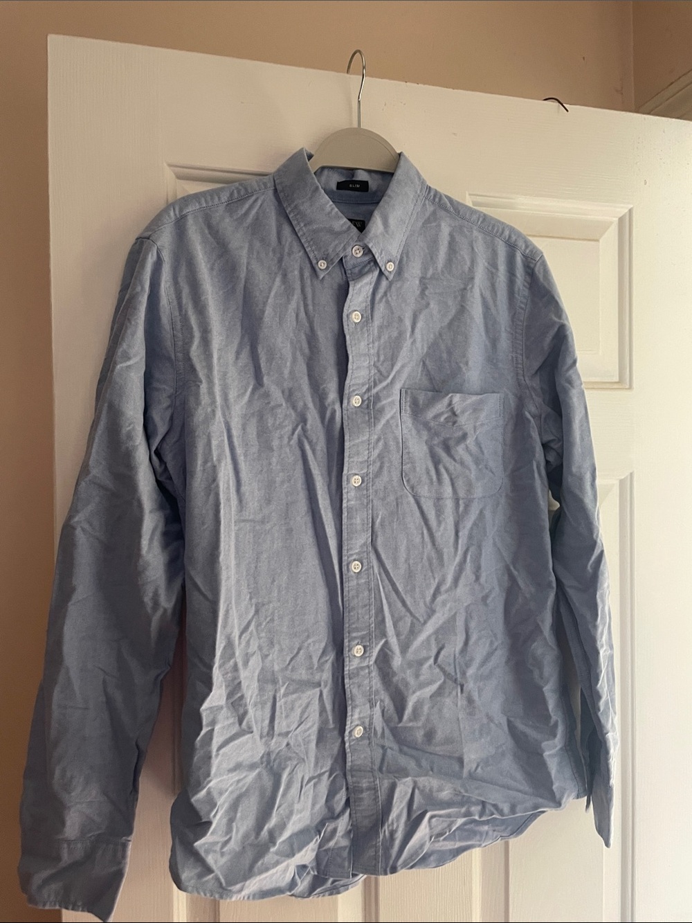 J. Crew Men's Light Blue Button-Down Oxford Shirt